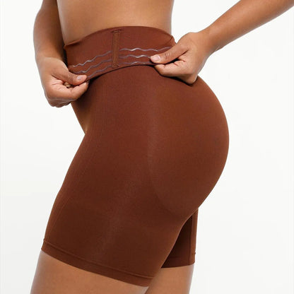 Shapellx Women's Seamless High-Waisted Sculpting Shorts for Tummy Control and Thigh Slimming