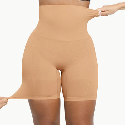 Shapellx Women's Seamless High-Waisted Sculpting Shorts for Tummy Control and Thigh Slimming