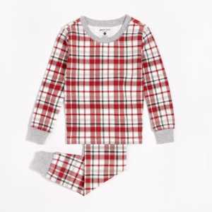 Petit Lem Red Plaid Two-Piece Loungewear